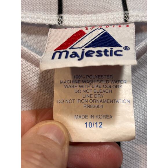 Chicago white Sox Konerko #14 jersey white black stripes youth 10-12 - Picture 3 of 8